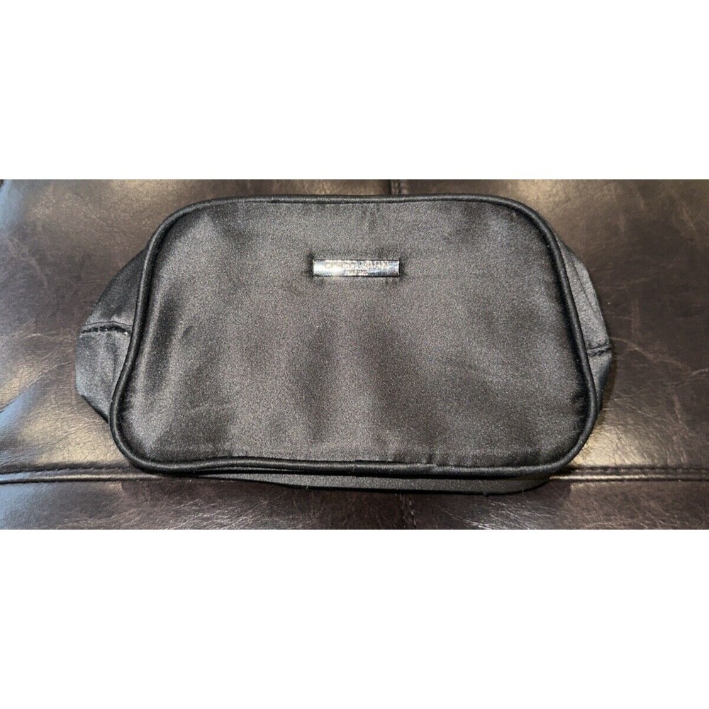 Giorgio Armani Parfums Black Makeup Bag Vanity Case Travel Pouch Cosmetic Clutch